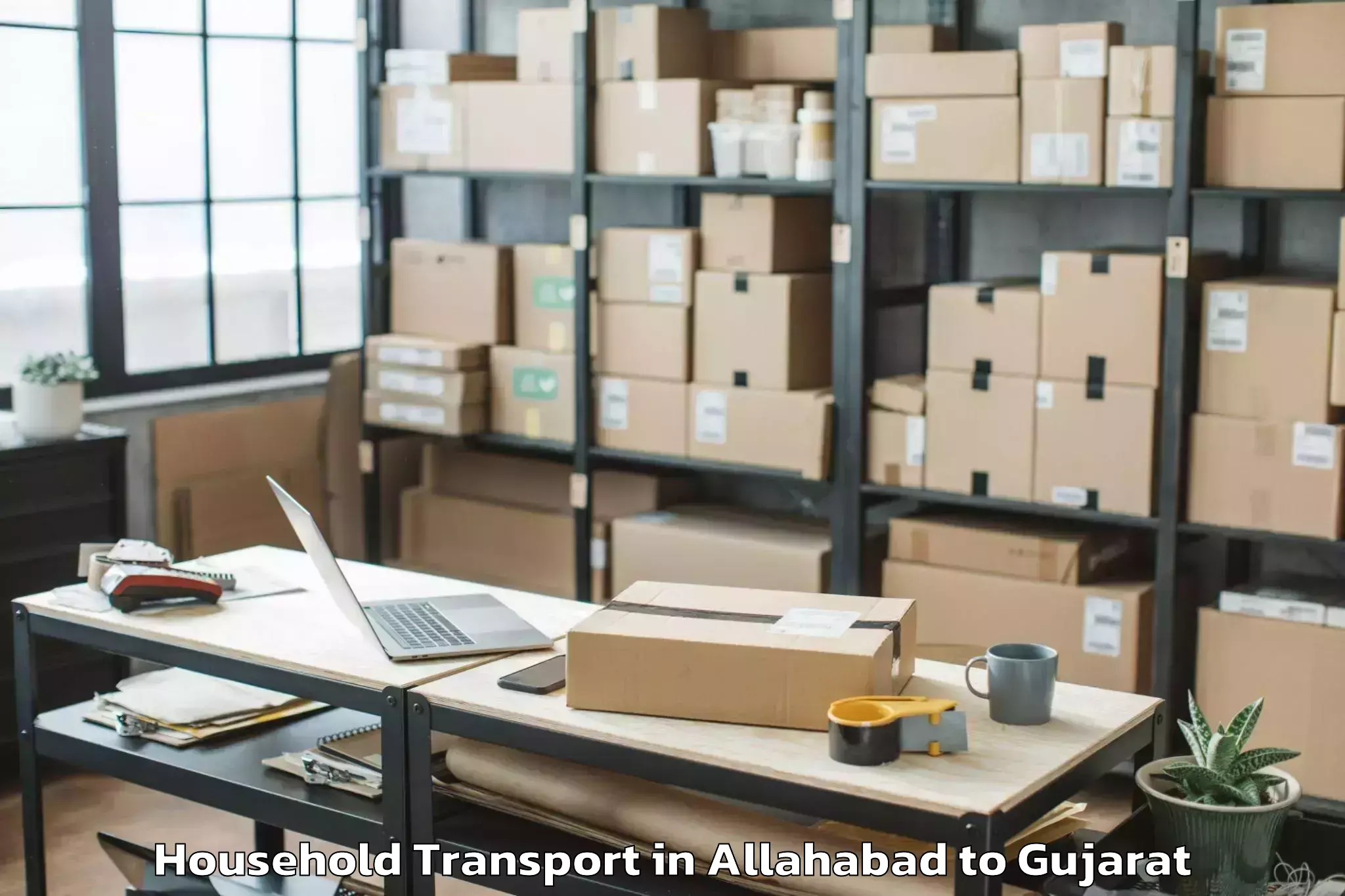 Easy Allahabad to Girgadhada Household Transport Booking